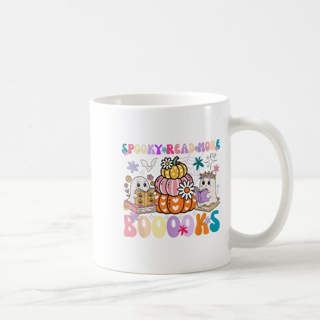 Mug Soky Lire Plus Boooooooooks Cute Ghost Citrouille  (Droite)