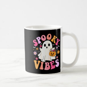 Mug Soky Vibes Fantôme Rétro Groovy Halloween Femme Fi