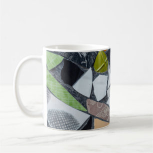 Mug Sol ou mur en mosaïque de céramique colorée. Créat