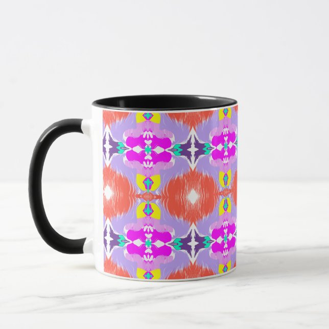 Mug Solar Bloom Kaleidoscope Throw Pillow (Gauche)