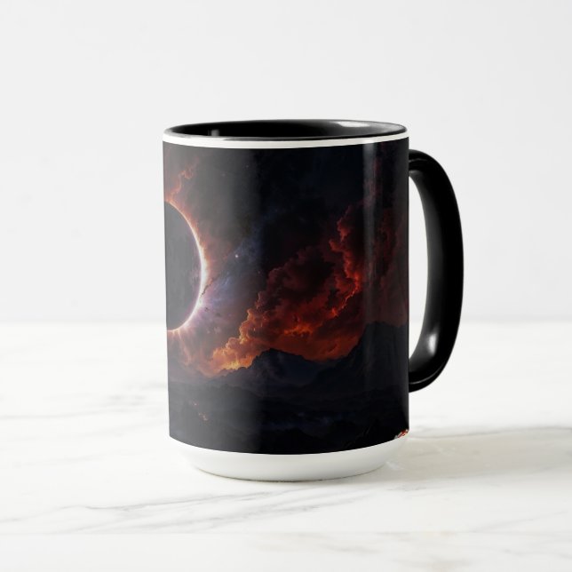 Mug Solar Eclipse Chef-d'oeuvre cosmique Xzendor7 Art  (Devant droit)