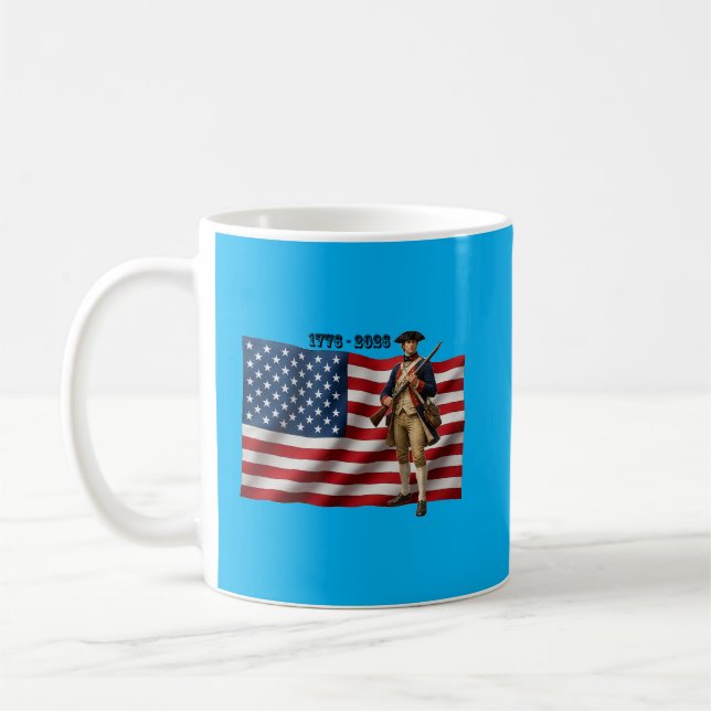 Mug Soldat de la guerre révolutionnaire et drapeau amé (Gauche)