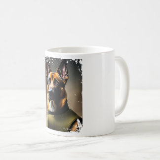 Mug Soldat habillé Belge Malinois Portrait pour Chien 
