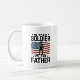 Mug Soldat Patriotique Père Chemise Vintage Vector Des