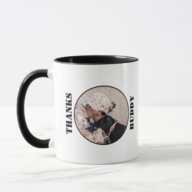 Mug Soldat remerciant son chien militaire (Gauche)