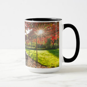 Mug Soleil à travers les feuilles d'automne, Croatie