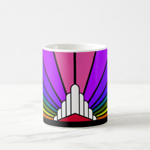 Mug Soleil Art déco en arc-en-ciel
