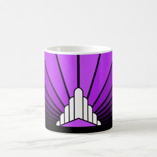 Mug Soleil Art déco en violet