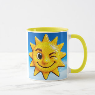 Mug  Soleil ciel bleu clair