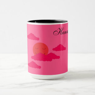 Mug Soleil couchant orange dans un ciel rouge :