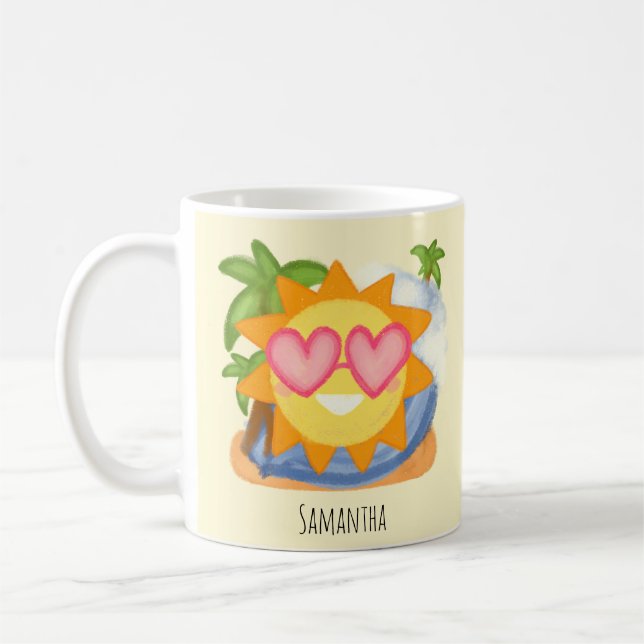 Mug Soleil de vacances été détente (Gauche)