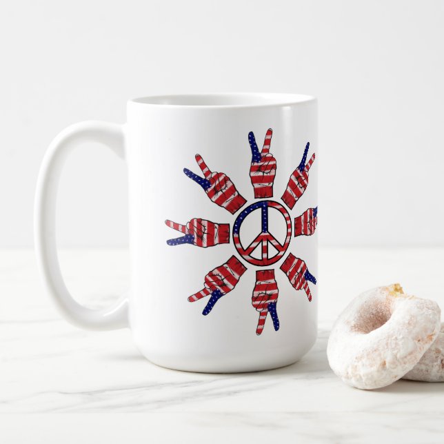 Mug Soleil des signes de paix (Avec donut)