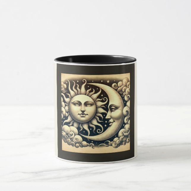 Mug Soleil et Lune Célestes Vintage  (Centre)
