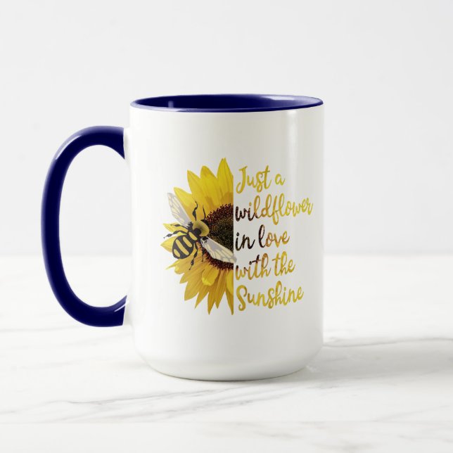 Mug soleil fleur amour soleil soleil homey abeille tas (Gauche)