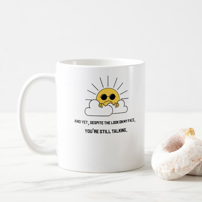 Mug Soleil grincheux (Avec donut)