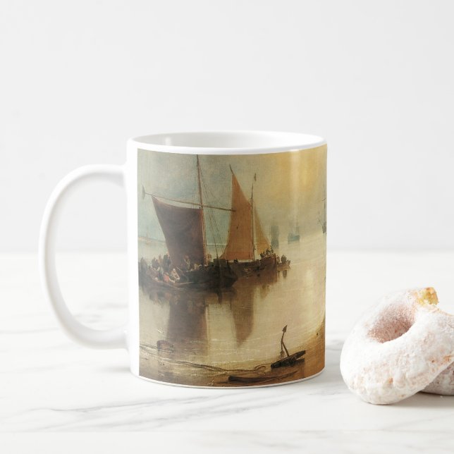 Mug Soleil levant à travers la vapeur par Joseph Turne (Avec donut)