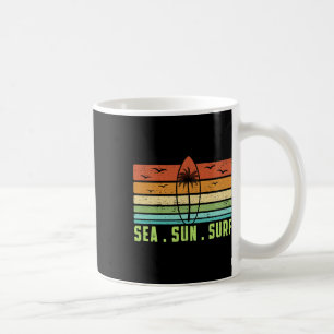 Mug Soleil Mer Surf Rétro Plage Planche de Surf 70s Vi