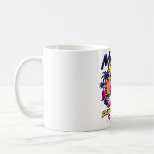 Mug Soleil Miami Floride Bulldog Rétro Vibes de Plage