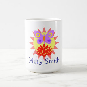 Mug Soleil, Papillon et Fleur