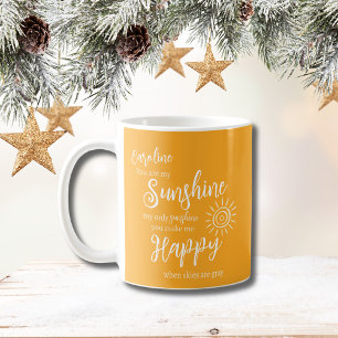 Mug Soleil Personnalisé Vous Me Rendre Joyeux Jaune