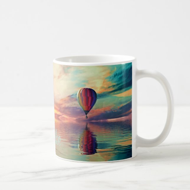 Mug Soleil pittoresque à air chaud Sunrise Turquoise V (Droite)
