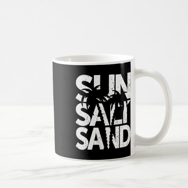Mug Soleil Sel Sable Palmier Hawaï Plage Été Vacances (Droite)