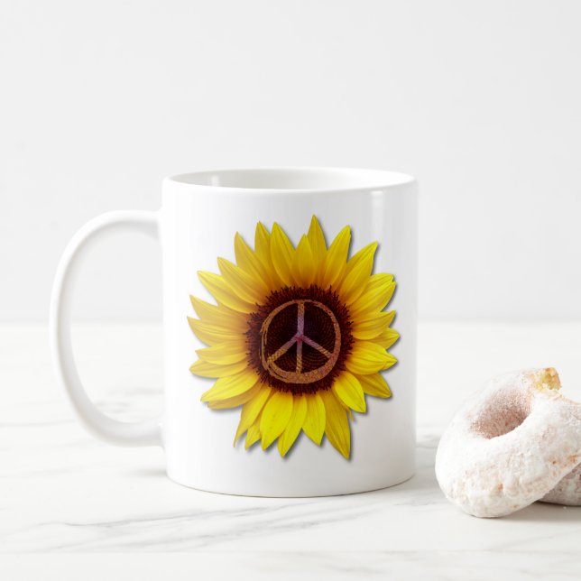 Mug Soleil Signe de symbole de paix intérieure Anti-gu (Avec donut)