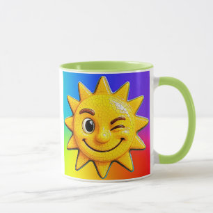 Mug Soleil souriant multicolore