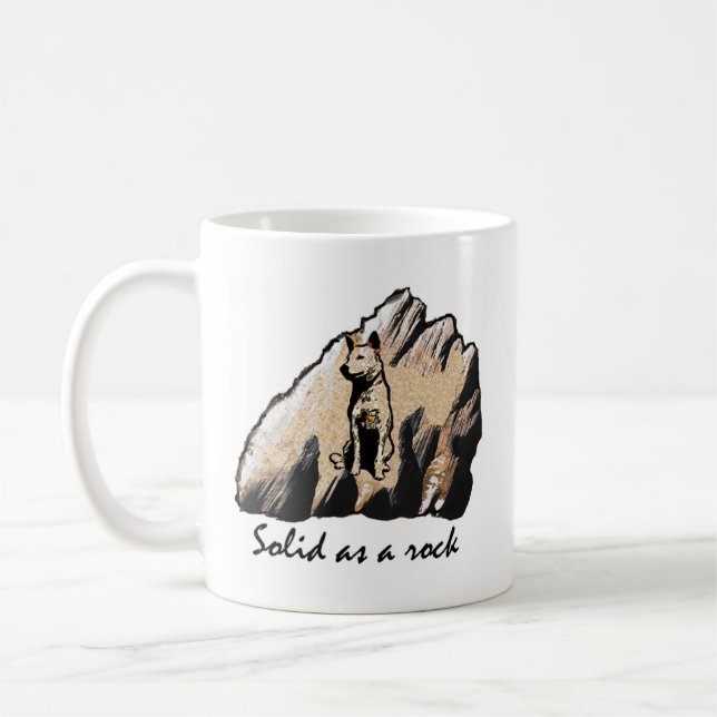 Mug Solide comme roche ! Droitier (Gauche)