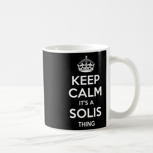Mug Solis Nom de famille Funny Arbre de famille Annive (Droite)