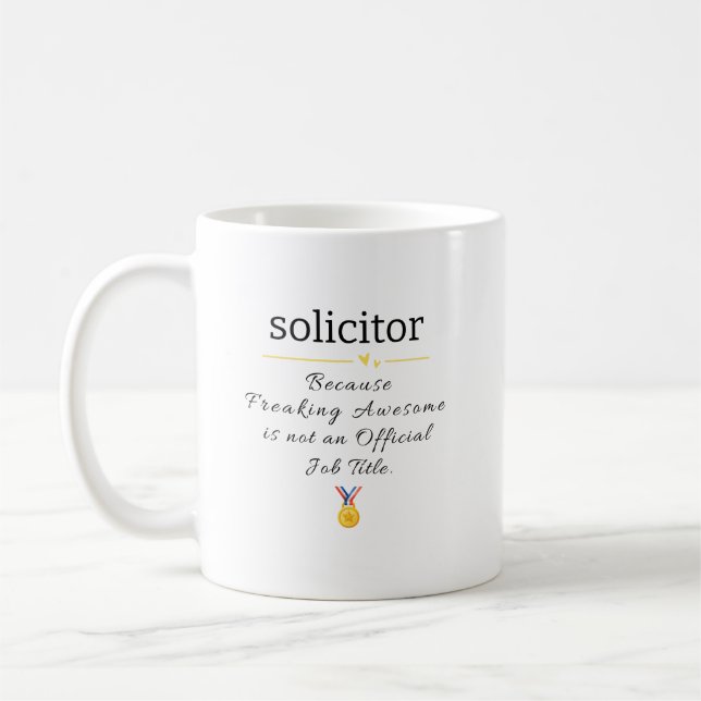 Mug Solliciteur Funny Titre du travail (Gauche)