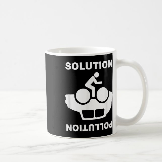 Mug Solution Pollution Vélo Vélo De l'environnement Pr (Droite)