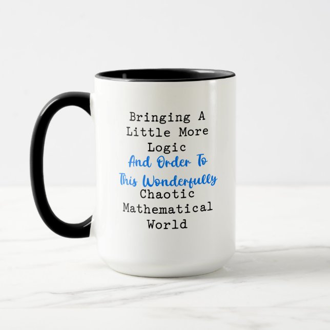 Mug Solveur de monde mathématique chaotique d'ordre lo (Gauche)