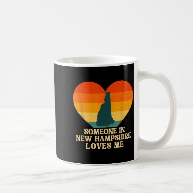 Mug Someone In New Hampshire Loves Me Nh Us State Retr (Droite)