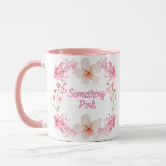 Mug "Something Pink" – Élégant mariage rose pâle (Gauche)