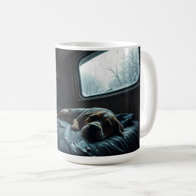 Mug Sommeil de chien RV rêveur (Devant droit)