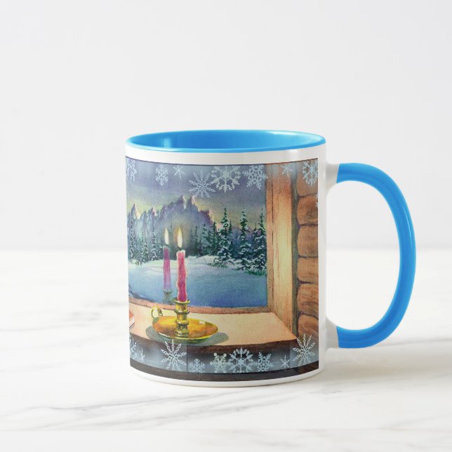 Mug SOMMEIL LÉGER et FLOCONS DE NEIGE par SHARON (Droite)