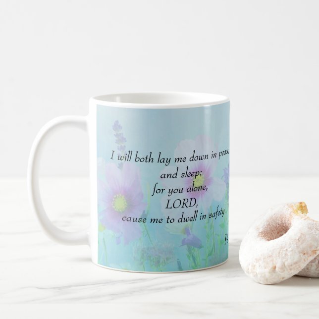 Mug Sommeil paisible, Psaumes 4 (Avec donut)