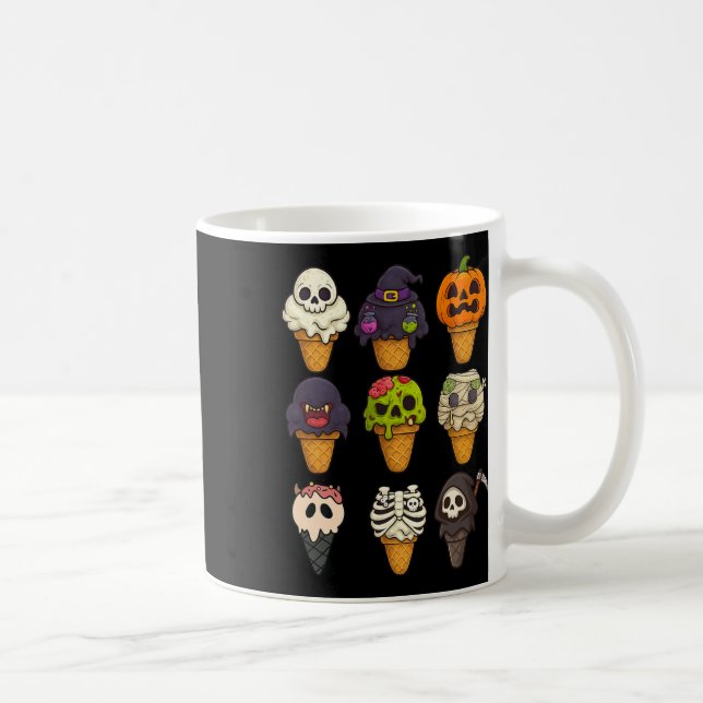 Mug Sommerween Skeleton Zombie Citrouille maman crème  (Droite)