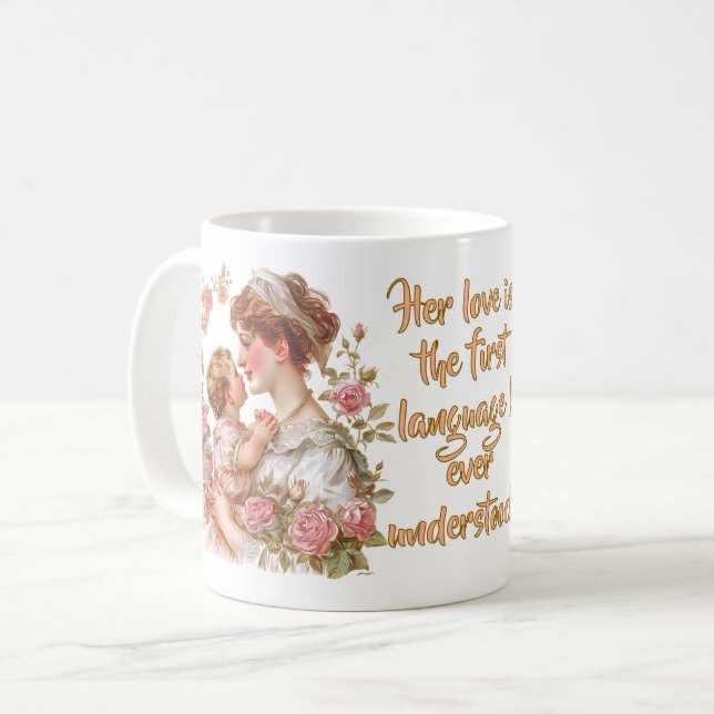 Mug Son Amour Était Ma Première Langue" Citation - Mod (Devant gauche)