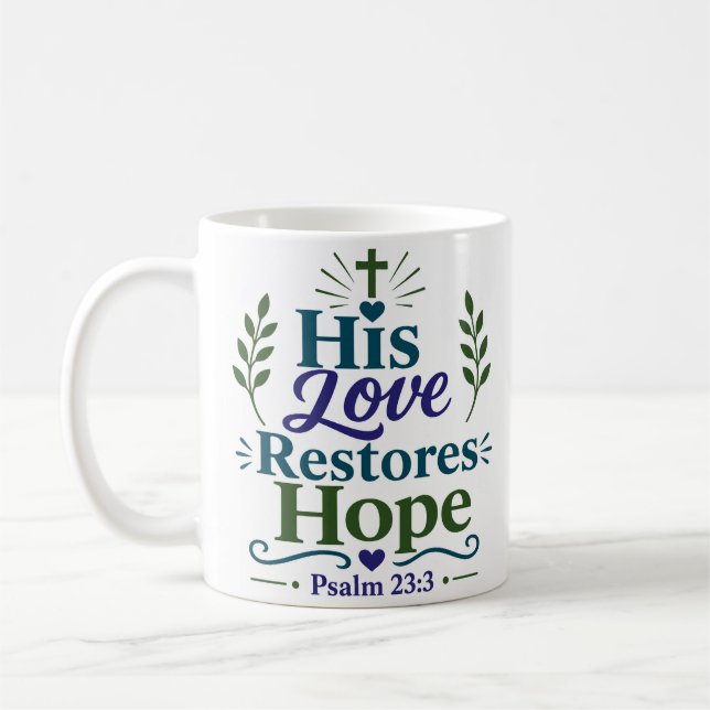 Mug Son Amour Restaure L'Espoir Citation Religieuse D' (Gauche)