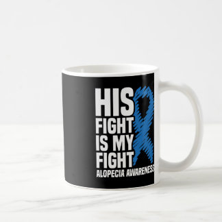 Mug Son combat est mon combat Blue Ribbon Alopecia
