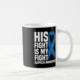 Mug Son combat est mon combat Blue Ribbon Alopecia