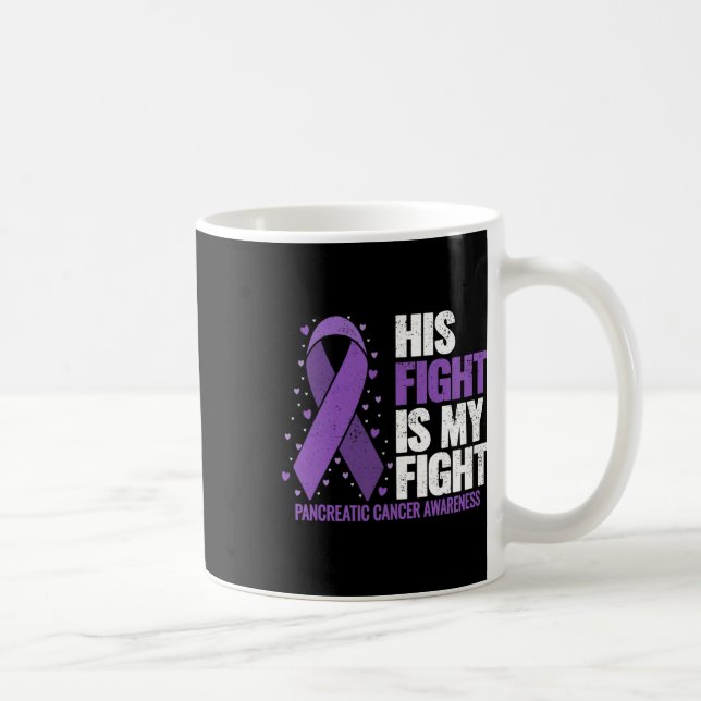 Mug Son Combat Est Mon Combat Conscience Du Cancer Pan (Droite)