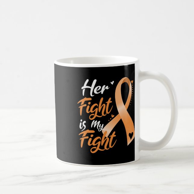 Mug Son combat est mon combat Sensibilisation à la leu (Droite)