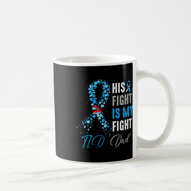 Mug Son combat est mon combat T1d Papa Sensibilisation (Droite)