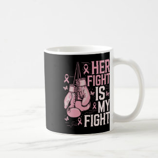 Mug Son Combat Est Mon Combattant Bow Pink Breast Canc