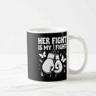 Mug Son Combat Est Mon Combattant Bow Pink Breast Canc