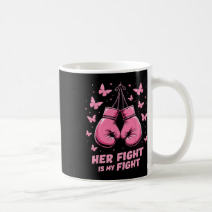 Mug Son Combat Est Mon Combattant Bow Pink Breast Canc