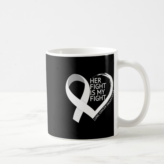 Mug Son Combat Est Mon Mois De Lutte Contre Le Cancer  (Droite)
